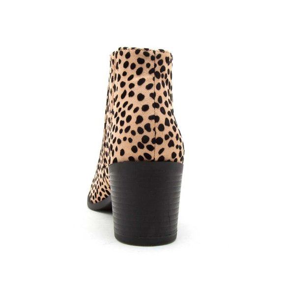 Tan Black Leopard Chelsea Booties - Picture 4 of 5